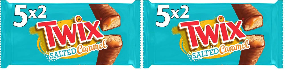 Batoane de ciocolată Twix cu caramel sărat | Pachet vrac de ciocolată | 30 de batoane duble (30 x 46g)