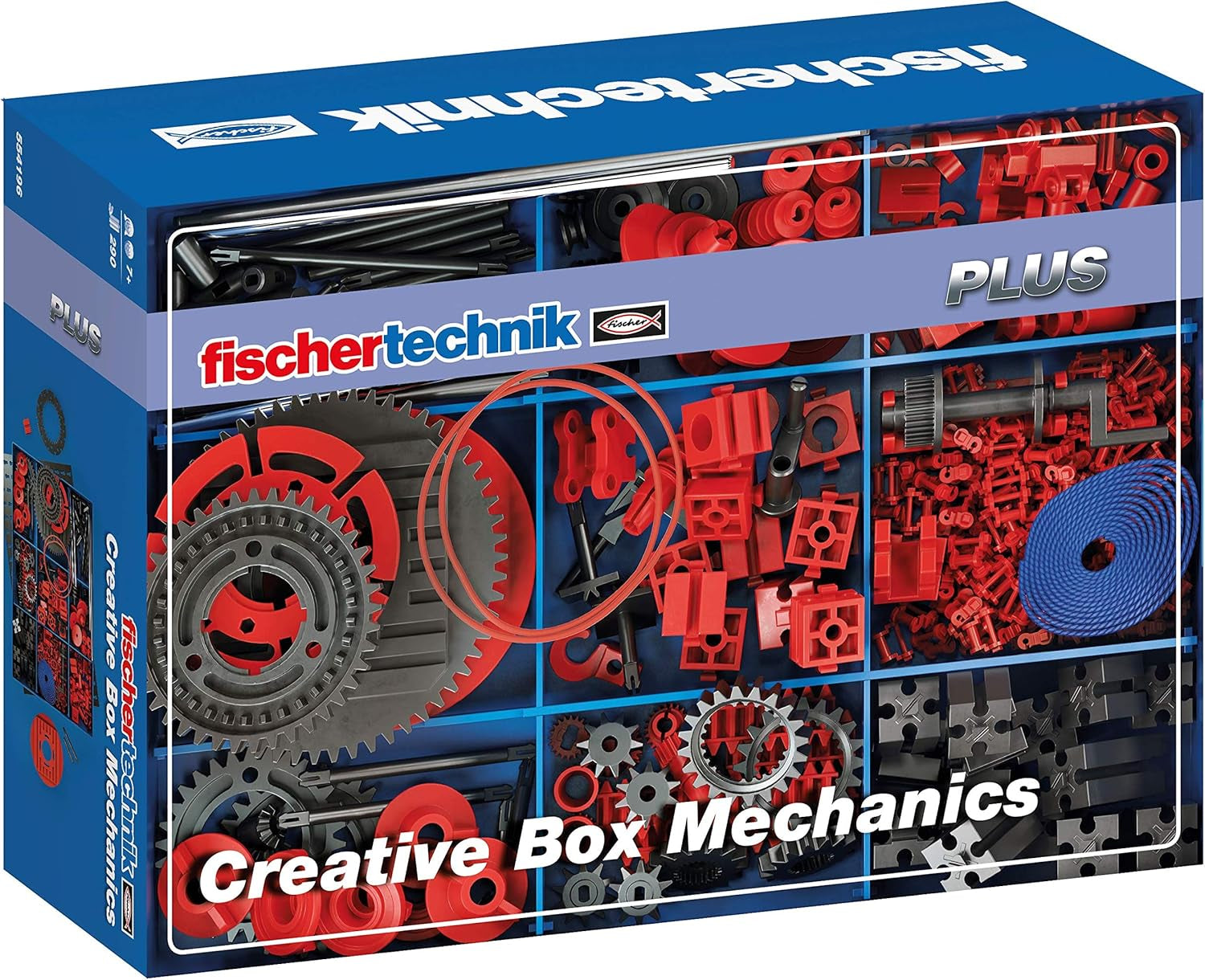 Fischertechnik 554195 Creative Basic - eine große Auswahl an ausgewählten Inhalt: 630 Bauteile, eine Grundplatte, Box 1000 und das Flexible Aufbewahrungssystem