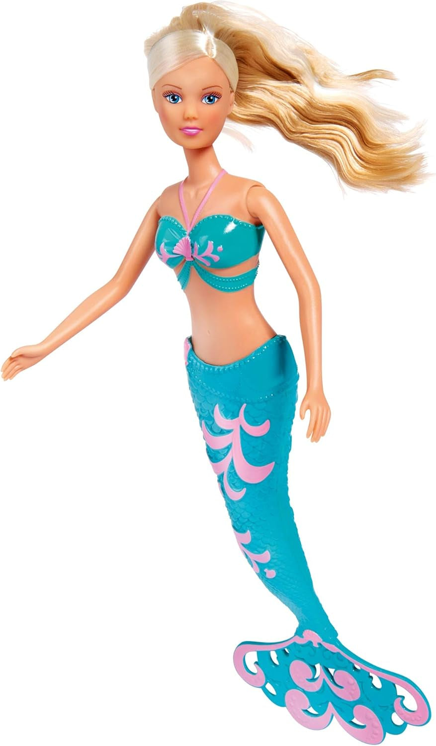 Simba 105733336 - Steffi Love Mermaid Friends, Puppe als Zauberhafte Meerjungfrau mit Schwester Evi, Delfin Figur und mehr, Spielzeug für Kinder ab 3 Jahren