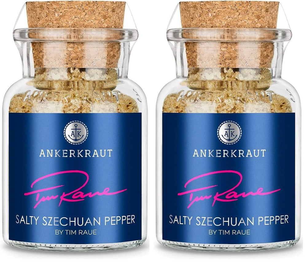 Ankerkraut Smoky Fries by Tim Raue, Mischung würzender Zutaten für Pommes Frites, Gourmet Pommes mit Rauch-Aroma, 145 g im Korkenglas