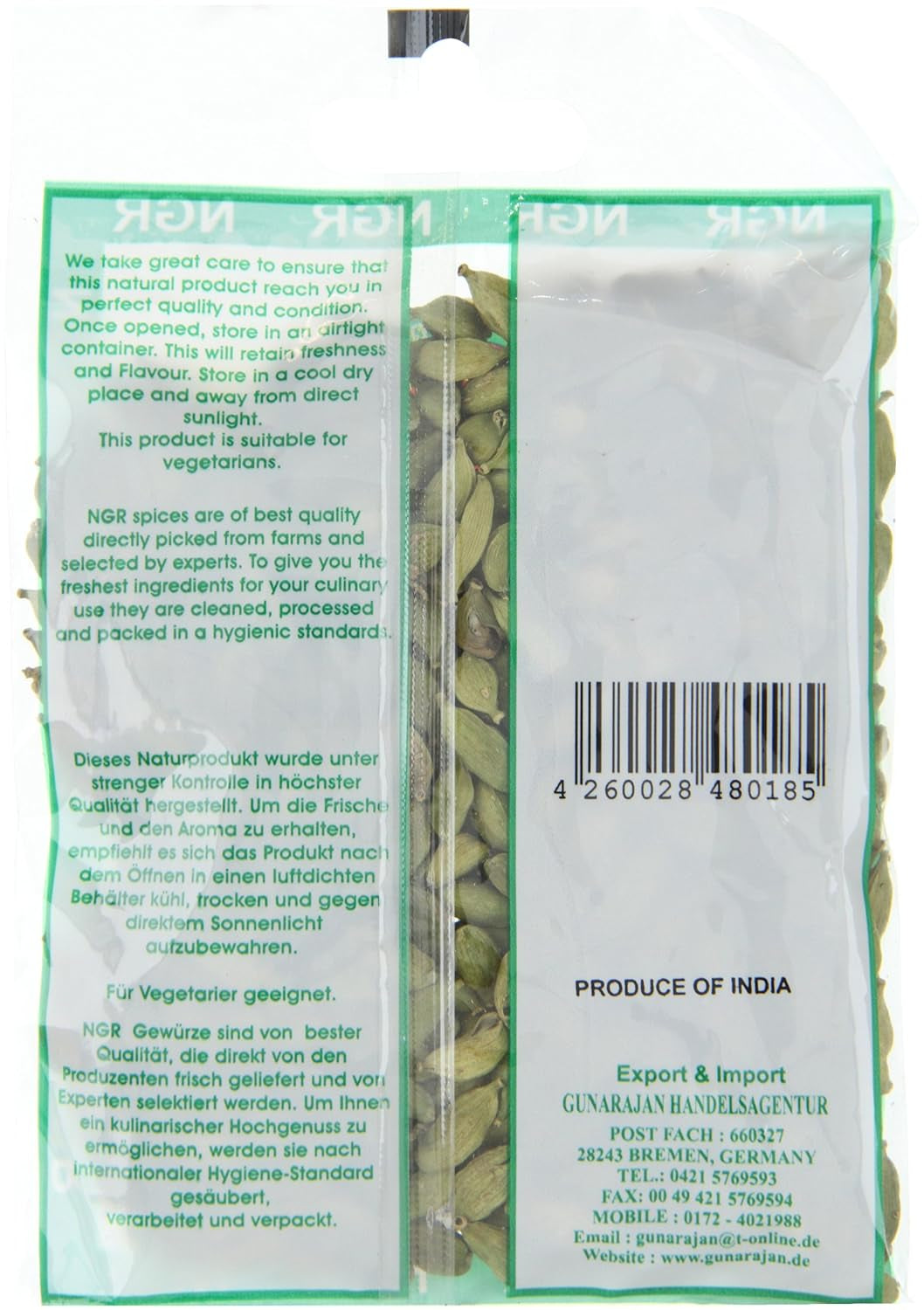 Kardamom, grün, ganz, 50g (1 x 50 g Packung)
