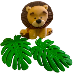 Set 3 decoratiuni comestibile din zahar, Leu Decoratiuni din Pasta de Zahar Nati Shop