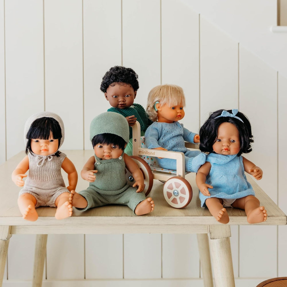 Miniland Babypuppe südamerikanisches Mädchen 38cm-31058, Zufällig