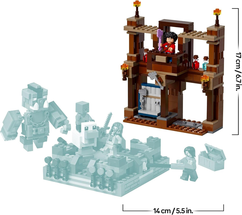 LEGO Minecraft Waldanwesen mit Boxring - Interaktives Gaming Spielzeug- Baby-Zombie, Steve, Garret und Henry Minifiguren - Gamer Geschenk für Jungen, Mädchen und Videospiel Fans ab 10 Jahren - 21272