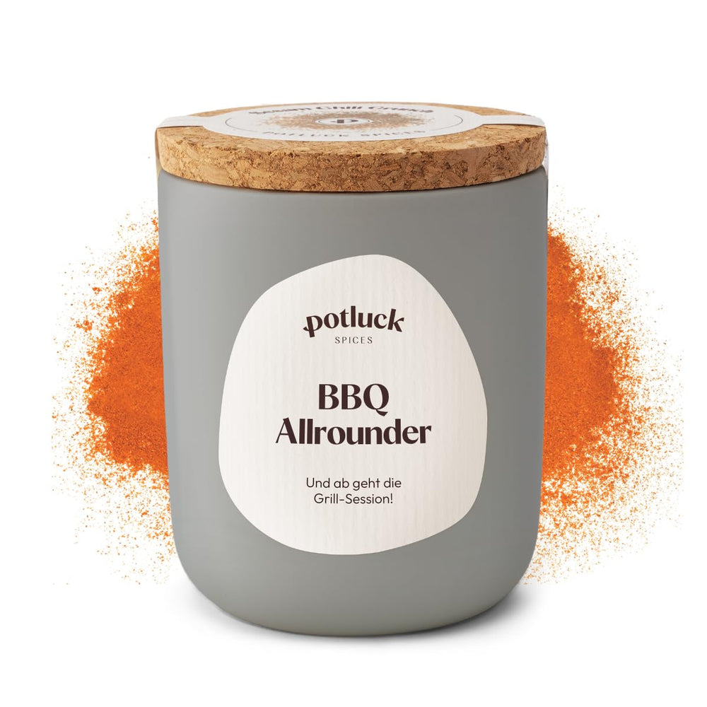 Potluck | Burger Spice | Würzmischung im Keramiktopf | 100g | Vegan, glutenfrei und mit natürlichen Inhaltsstoffen
