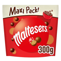 Maltesers, bile de ciocolată cu un centru crocant și ușor, aerat, gustare de ciocolată, 1 pachet (1 x 300g)
