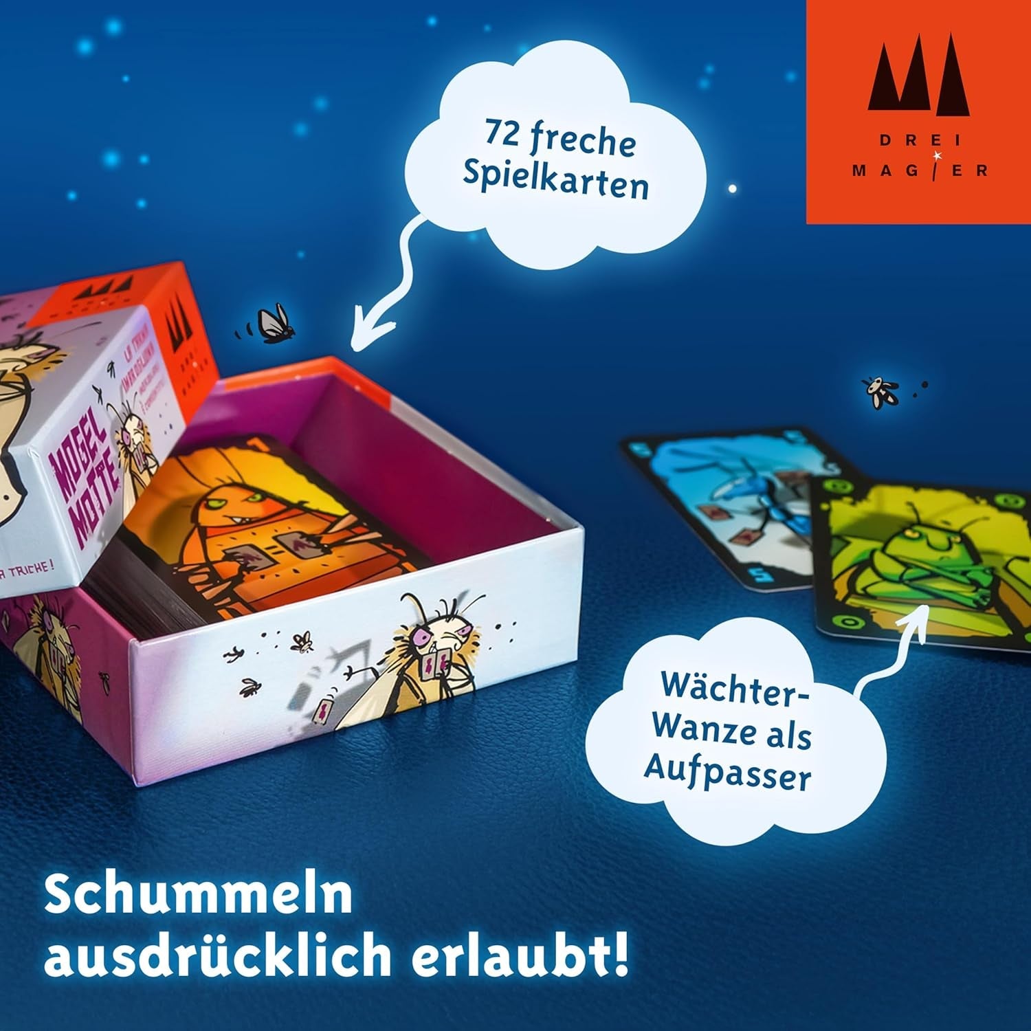 Schmidt Spiele 40862 Mogel Motte, Joc de cărți Trei Magicieni