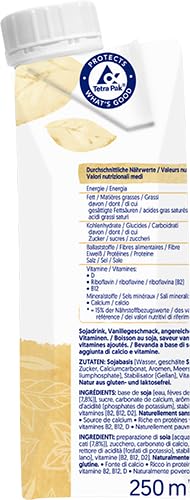 Alpro Sojadrink, Vanillegeschmack, Pflanzlicher Drink, Vegan, Laktosefrei, Glutenfrei, UHT, 15x250ml, 15er Pack