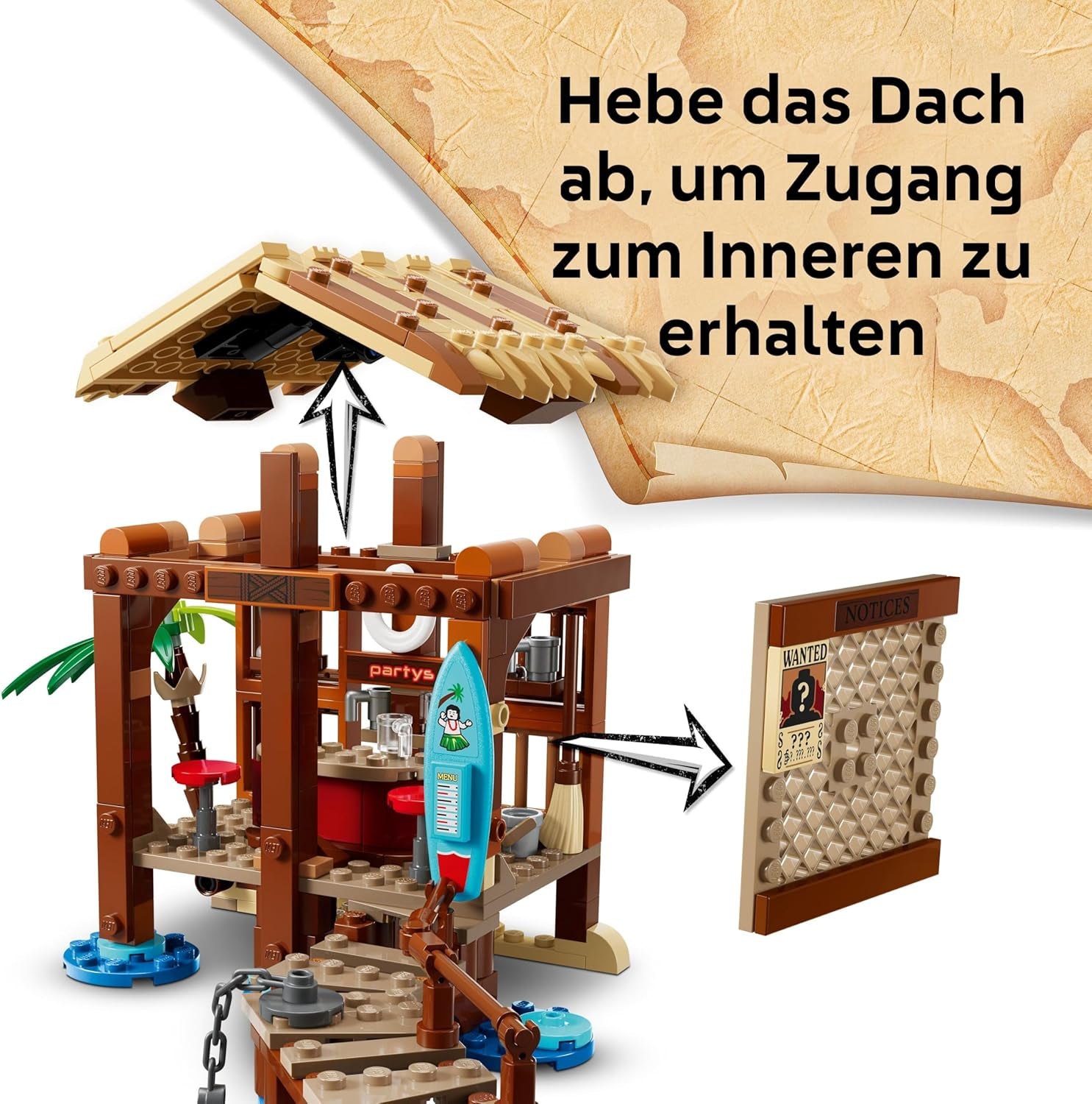 LEGO ONE PIECE Windmühlendorf-Hütte - Spielzeug mit Boot, Jungen Ruffy, Shanks & Makino Minifiguren sowie Zubehör - inkl. Steckbrief - Anime-Geschenk für Jungen, Mädchen & Fans ab 8 Jahren - 75636