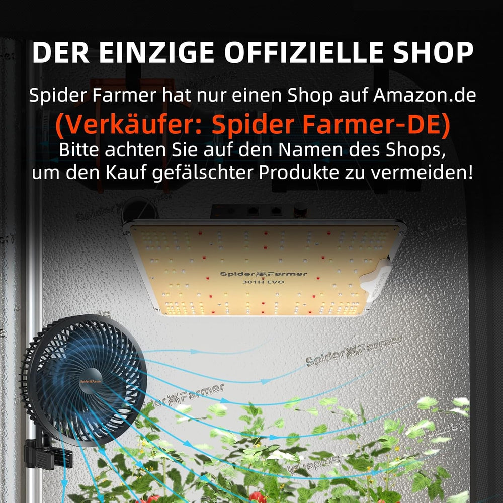 Set complet cort de creștere Spider Farmer SF1000, lampă de creștere LED reglabilă cu spectru complet, diode Samsung LM301H EVO, kit cort de creștere complet 70x70x160cm, set cort de creștere hidroponică, sistem de ventilație