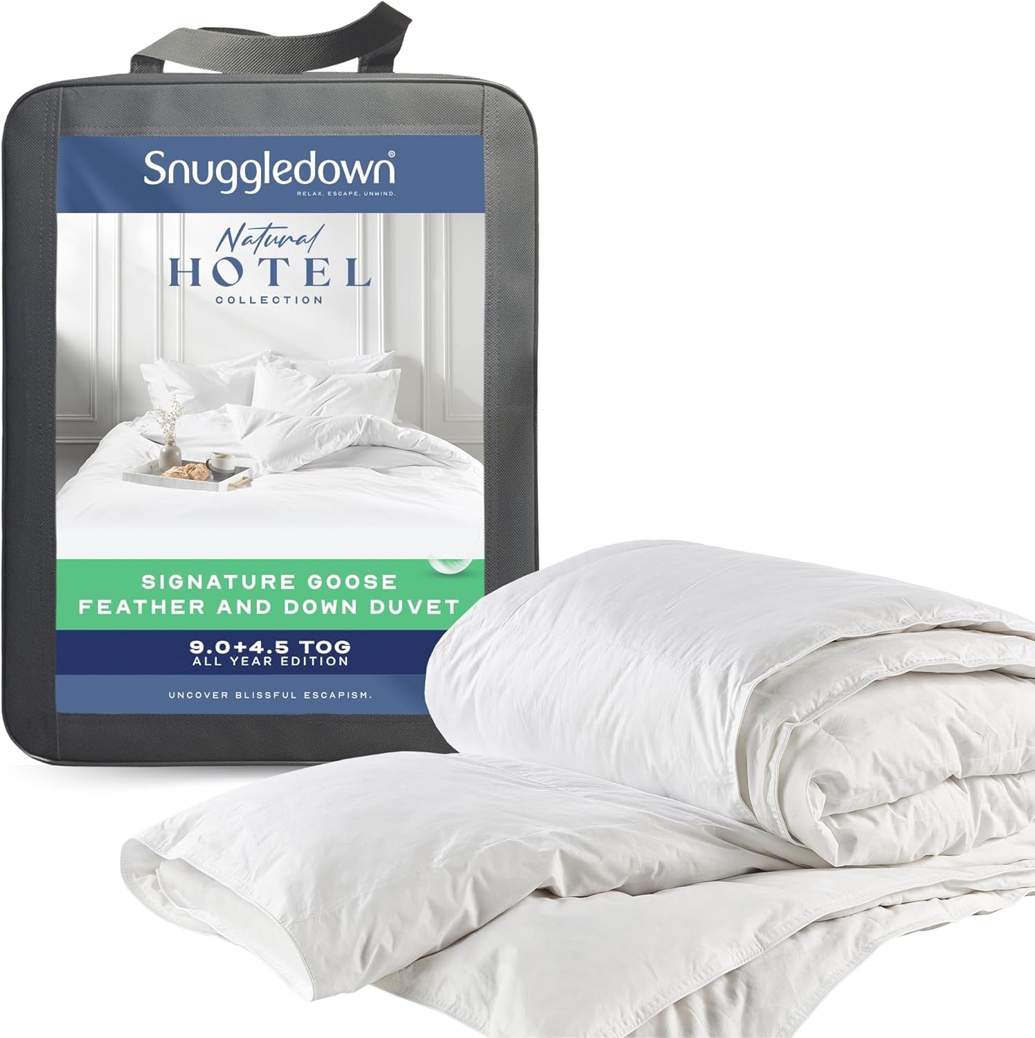 Plapumă pentru alergii Snuggledown Freshwash, 13,5 Tog Winter Warm, bumbac, alb, pat single Plapumi si pilote Naty Shop Dimensiune rege 13,5 tog, pentru tot anul