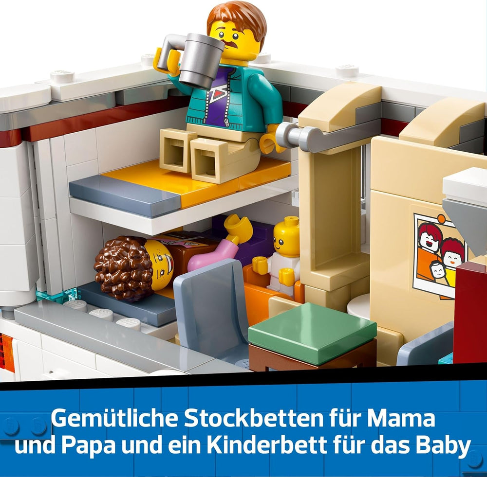 LEGO City Abenteuer-Wohnmobil - Wohnwagen Spielzeug für Jungen und Mädchen ab 6 Jahren - Inkl. 3 Minifiguren und Camping Zubehör - Geschenkidee zum Geburtstag und für die Feiertage 60454