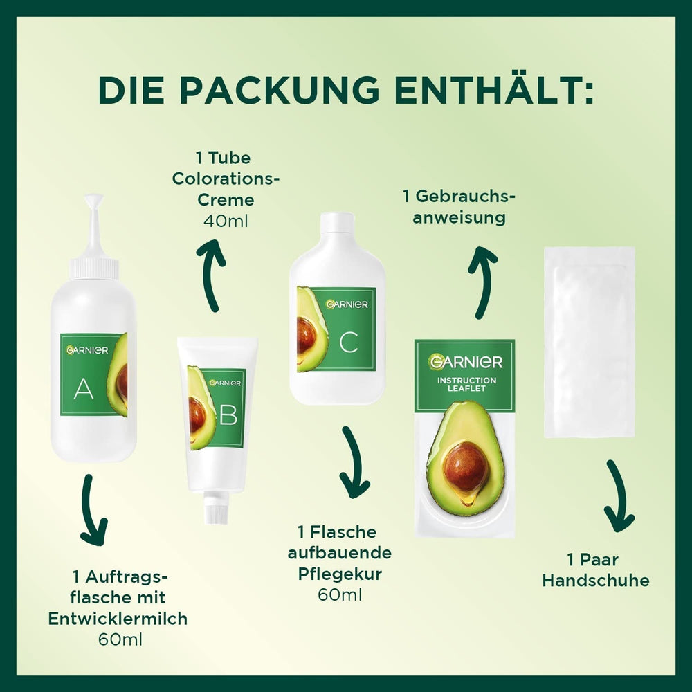 Garnier Nutrisse Permanent Care Hair Colour cu uleiuri hrănitoare din fructe, colorare cu fixare de 8 săptămâni, Ultra Crème Tint, 053 Velvet Brown (pachet de 3) Vopsea pentru par Naty Shop
