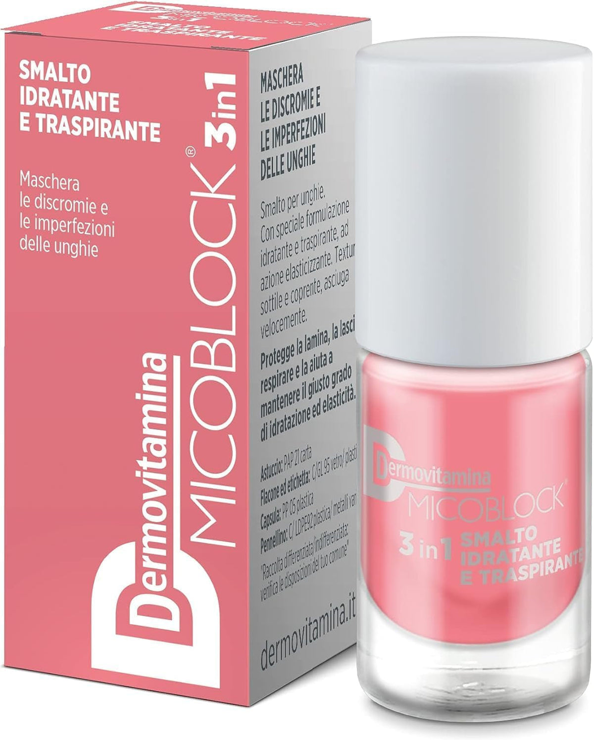 Oja Microblock 3 în 1, Îngrijirea unghiilor, Roz – Oja vindecătoare pentru unghii – Tratamentul unghiilor de la picioare – Întărirea unghiilor – Disponibil în 16 culori – 5 ml