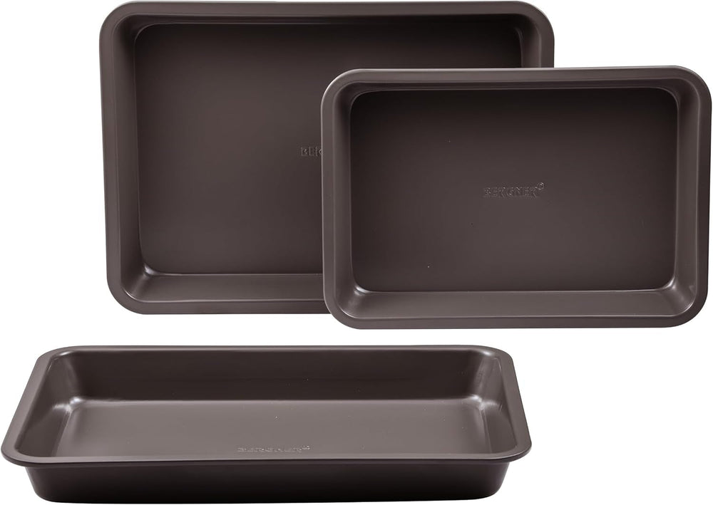 BERGNER BAKING LOVERS - Set Von 2 X 6 Cup Muffinformen - Kohlenstoffstahl Mit Ilag Essential, PFOA Frei, Leicht Zu Reinigen Matrite si tavi pentru copt Naty Shop 4,5 Cm | 25 Cm | 34,3 Cm