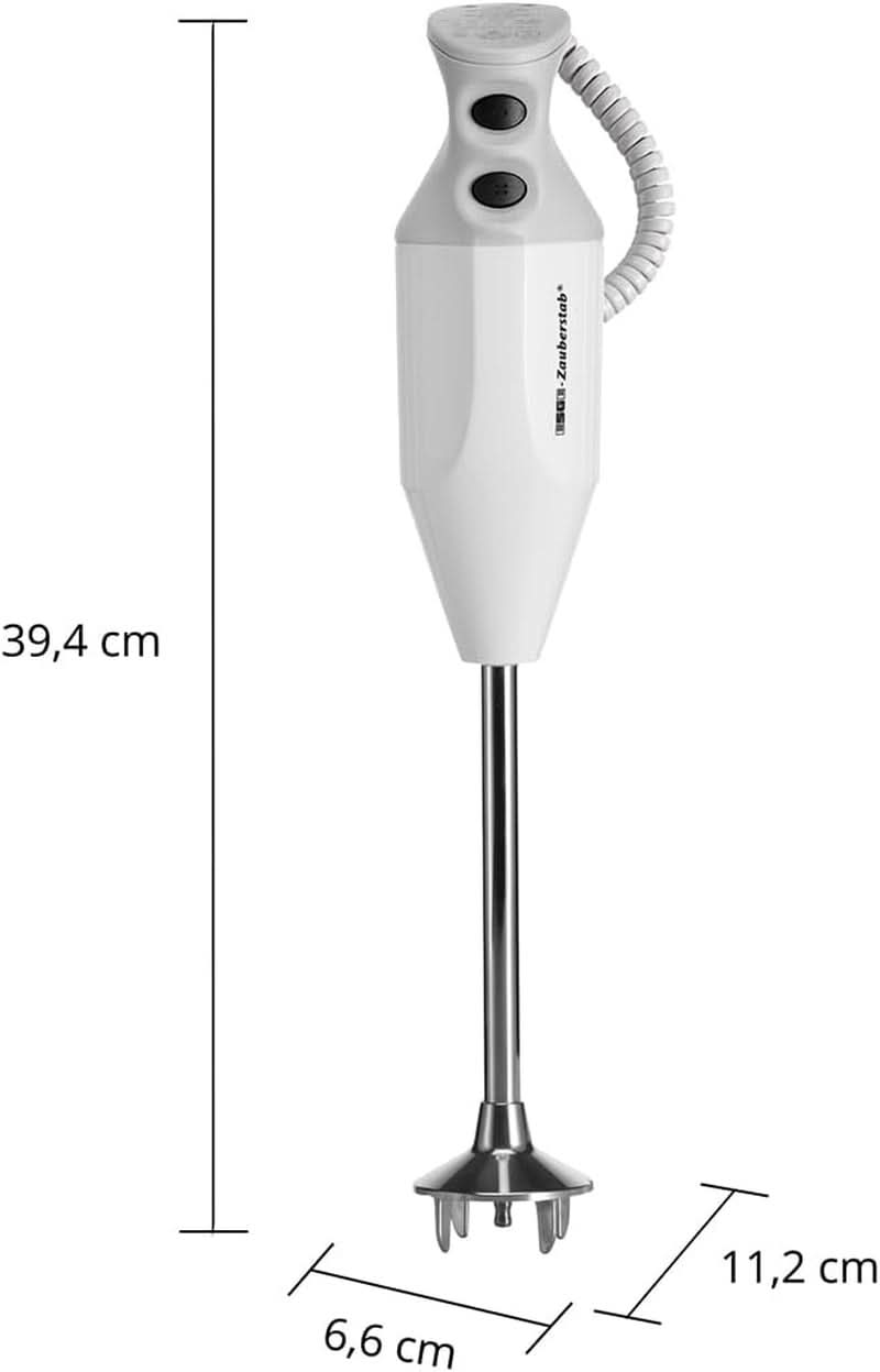 ESGE Zauberstab P 200 Profi, Stabmixer Weiß Inkl. Zubehör, Bis Zu 17.000 U/Min, 90860, Weiß/Grau Bucatarie Naty Shop