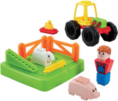 Stickle Bricks Farm Set Konstruktionsspielzeug, Fördert Geschicklichkeit und Fantasie, Sicher und langlebig, Inspiriert Kreativität und Feinmotorik, Geeignet für Kinder ab 18 Monaten