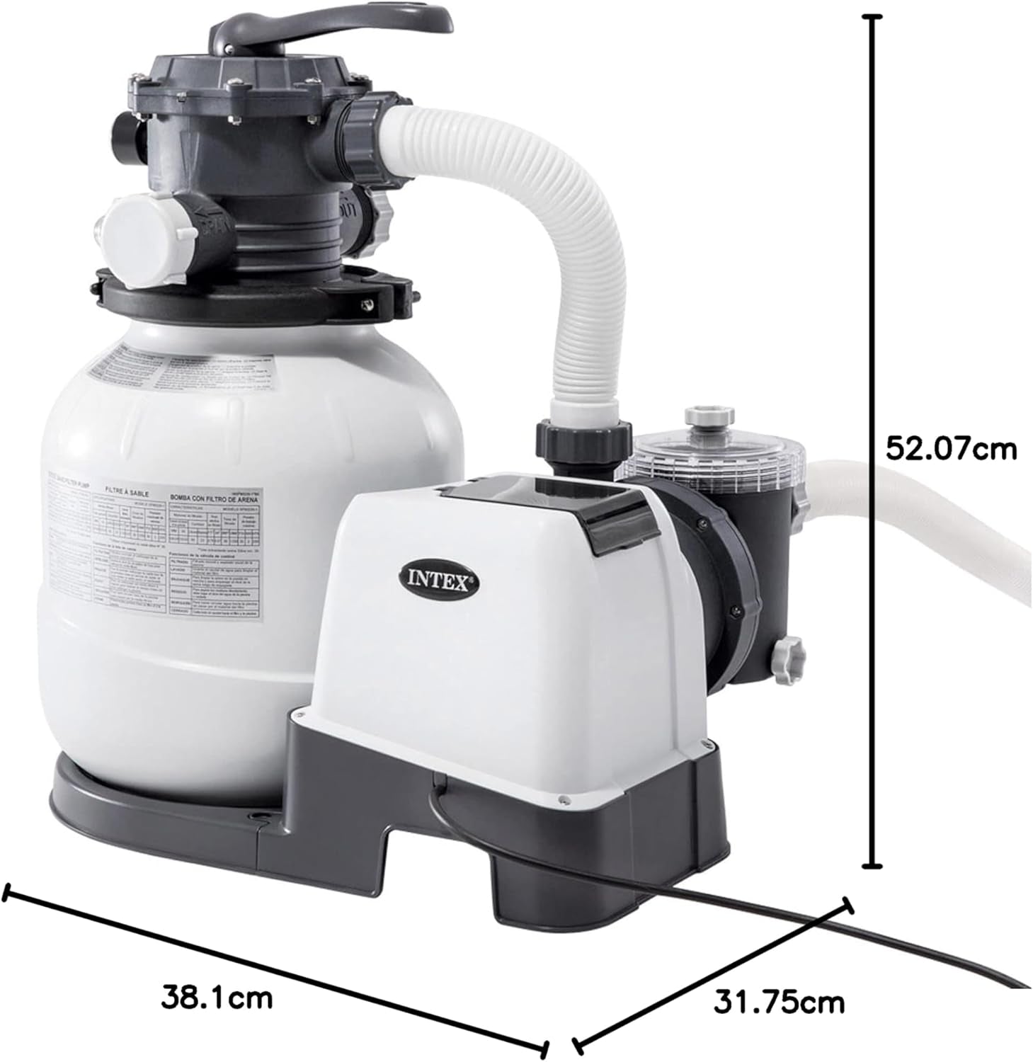Sistem de filtrare cu nisip Intex Krystal Clear 7,9 m³ pentru piscine de până la 36.000 l 26646