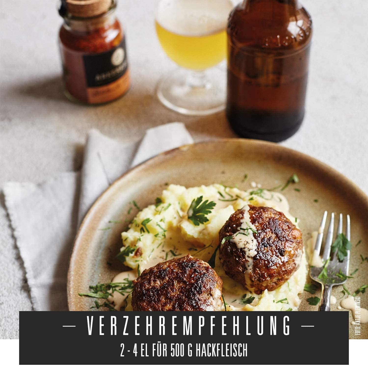 Ankerkraut Buletten & Fleischpflanzerl, Gewürzmischung für Buletten und Frikadellen, 250g im aromadichten Beutel