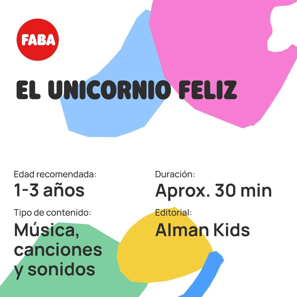 FFL30001 - Unicornul fericit - Cântece - Jucărie, conținut educațional, pentru fete și băieți de la 0 ani, multicolor Jucarii Bebe Naty Shop