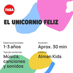 FFL30001 - Unicornul fericit - Cântece - Jucărie, conținut educațional, pentru fete și băieți de la 0 ani, multicolor Jucarii Bebe Naty Shop