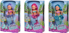 Simba 105733482 - Evi Love Glitter Mermaid, Puppe als Meerjungfrau mit Schwanzflosse, die beim Schütteln glitzert, Es Wird nur EIN Artikel geliefert