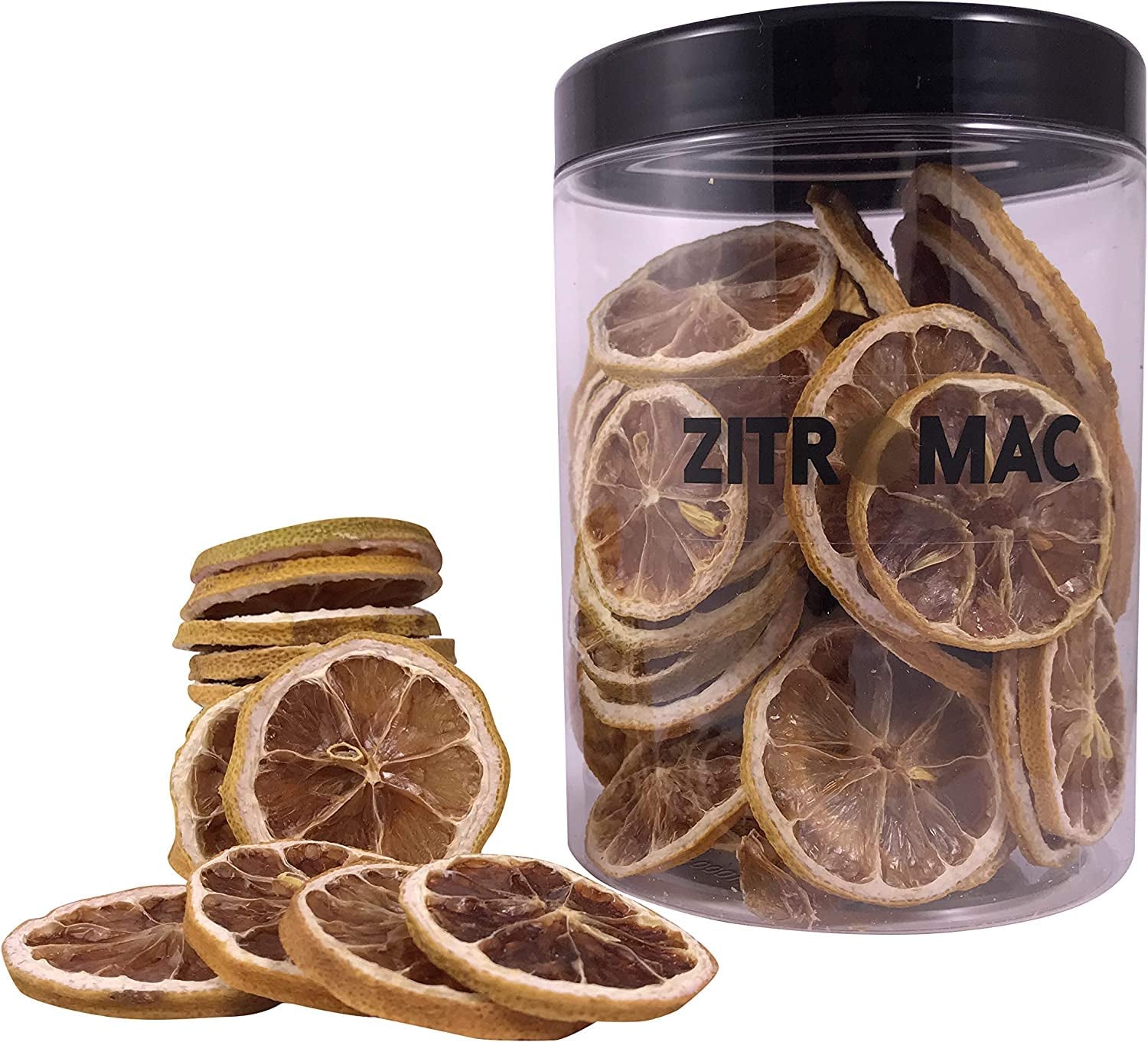 45g Felii de lămâie uscată, felii de fructe uscate pentru cocktailuri, lămâie uscată ca decor pentru Crăciun, vin fiert, ceai, coacere|100% lămâi uscate naturale Produse deshidratate Naty Shop 90G