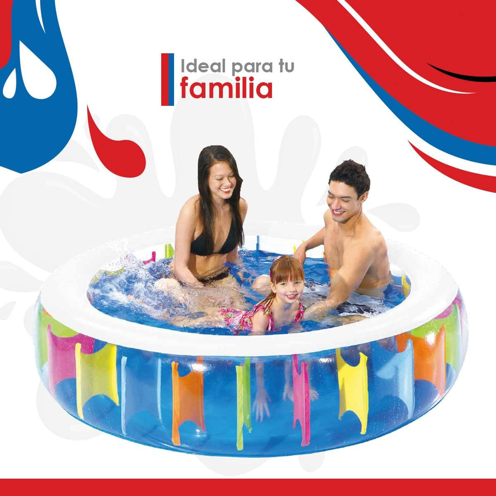 Piscină Jilong Rainbow Ø 190 x 50 cm Piscină pentru copii Piscină pentru copii Piscină pentru grădină și terasă
