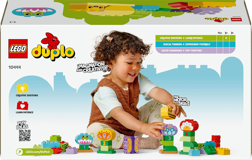 LEGO DUPLO Town Kreativer Blumengarten - Motorikspielzeug für Kinder ab 2 Jahren - Montessori Spielzeug - Lernspielzeug für Vorschulkinder - Garten Spiel für Kleinkinder - Geschenkidee 10444