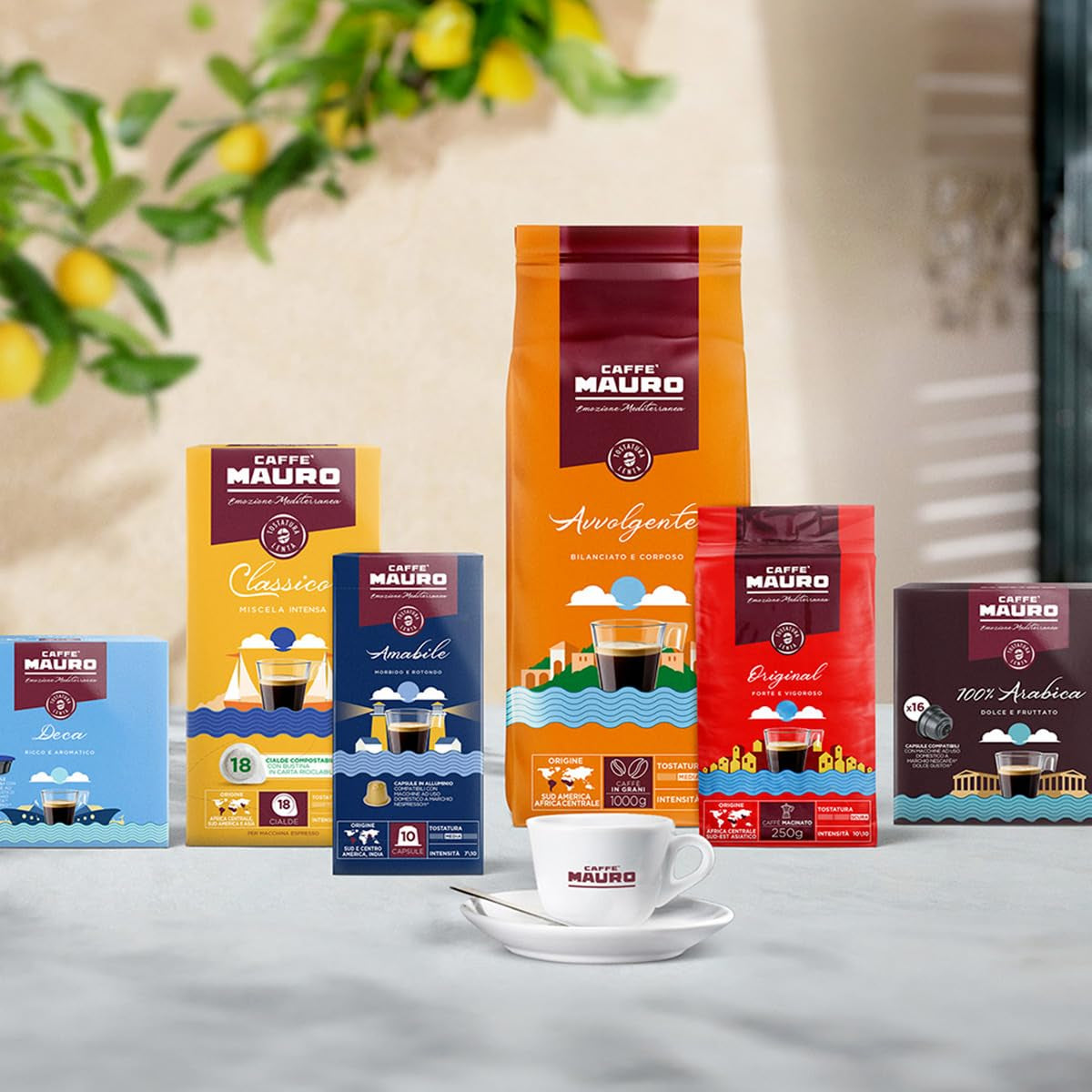 Caffè Mauro Torrefazione Kaffee Kompostierbare Pods, Recyclebare Verpackung, Original Mischung - 100 stück - Intensität 10/10 - Kompatibel mit ESE System Papier Pads 44 mm