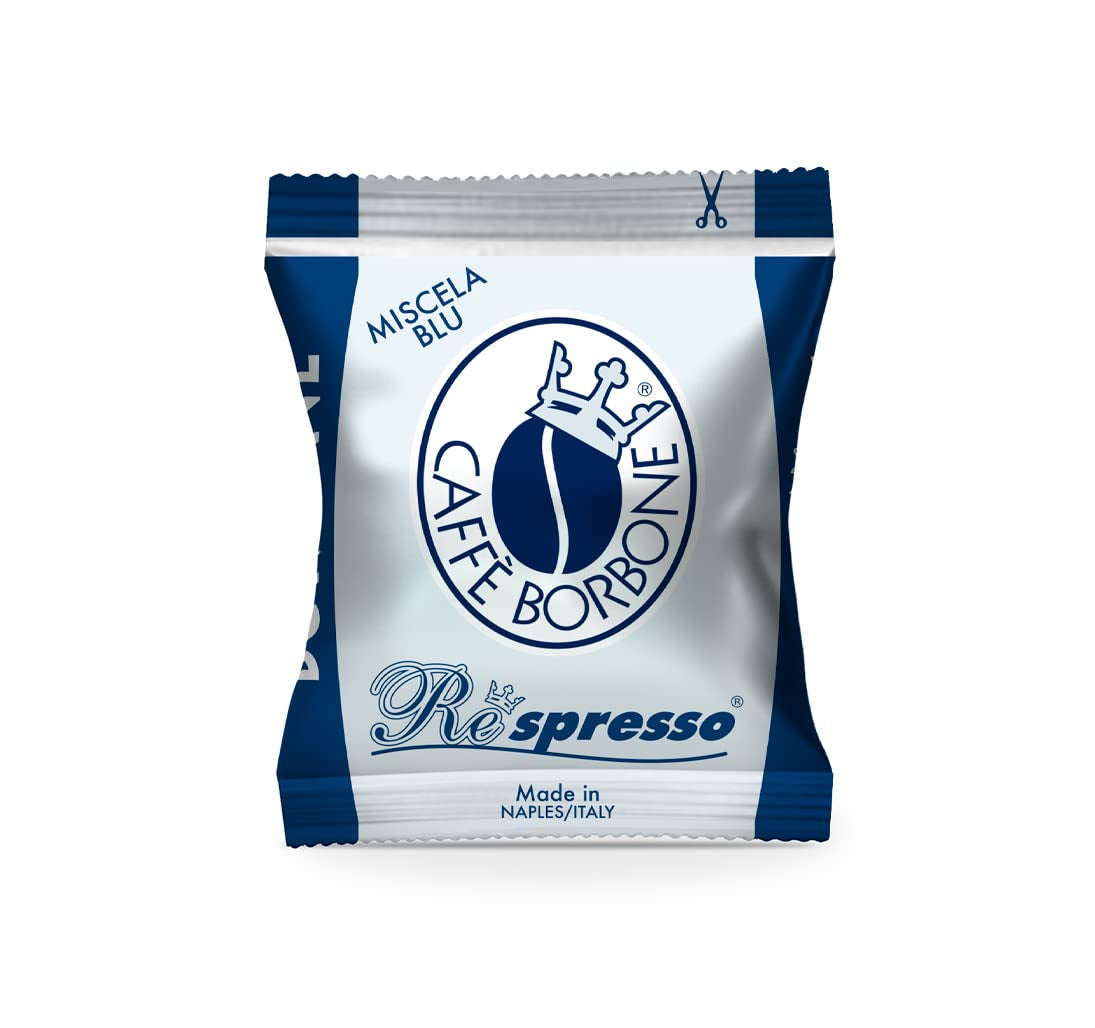 Caffè Borbone Kaffee Kapseln Respresso, Blaue Mischung, 100 stück & Kaffee Kapseln Respresso, Entkoffeinierte Dek Mischung - 100 stück - Kompatibel mit Häuslichen Kaffeemaschinen Nespresso®*