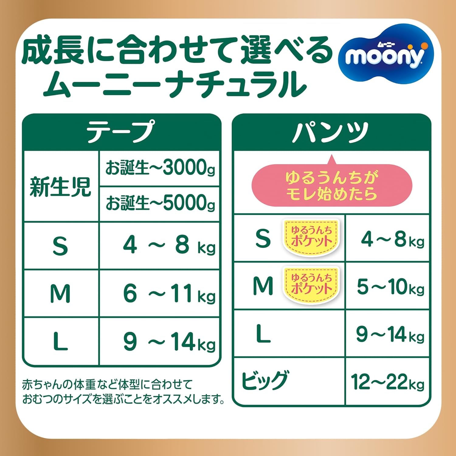 Scutece japoneze Natural S (4-8 kg) 58 buc // Scutece japoneze Natural S (4-8 kg) 58 buc