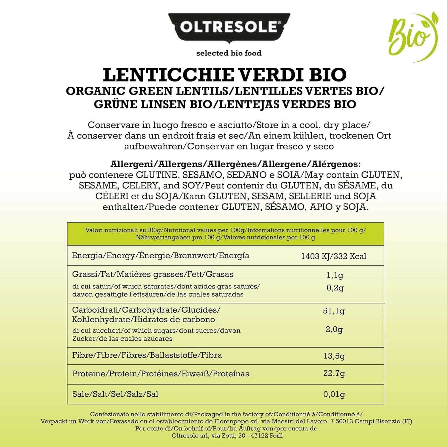 Linte verde organică 5 kg, leguminoase organice întregi, sursă de proteine și fibre, bogate în fibre și minerale, pachet economic