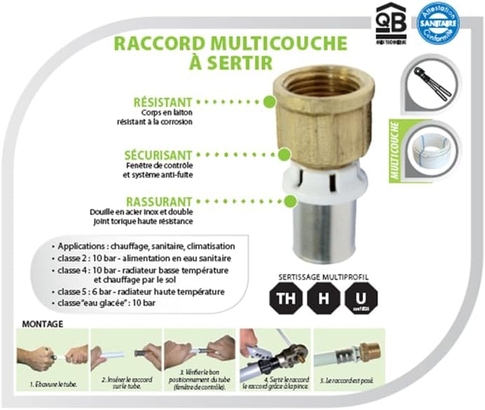 SOMATHERM PENTRU TINE - / 5711-16-15 - Țeavă de presare cu cot Ø16 multistrat - M15 / 21 (1/2 '') Conectarea unei țevi multistrat cu diametrul Ø16