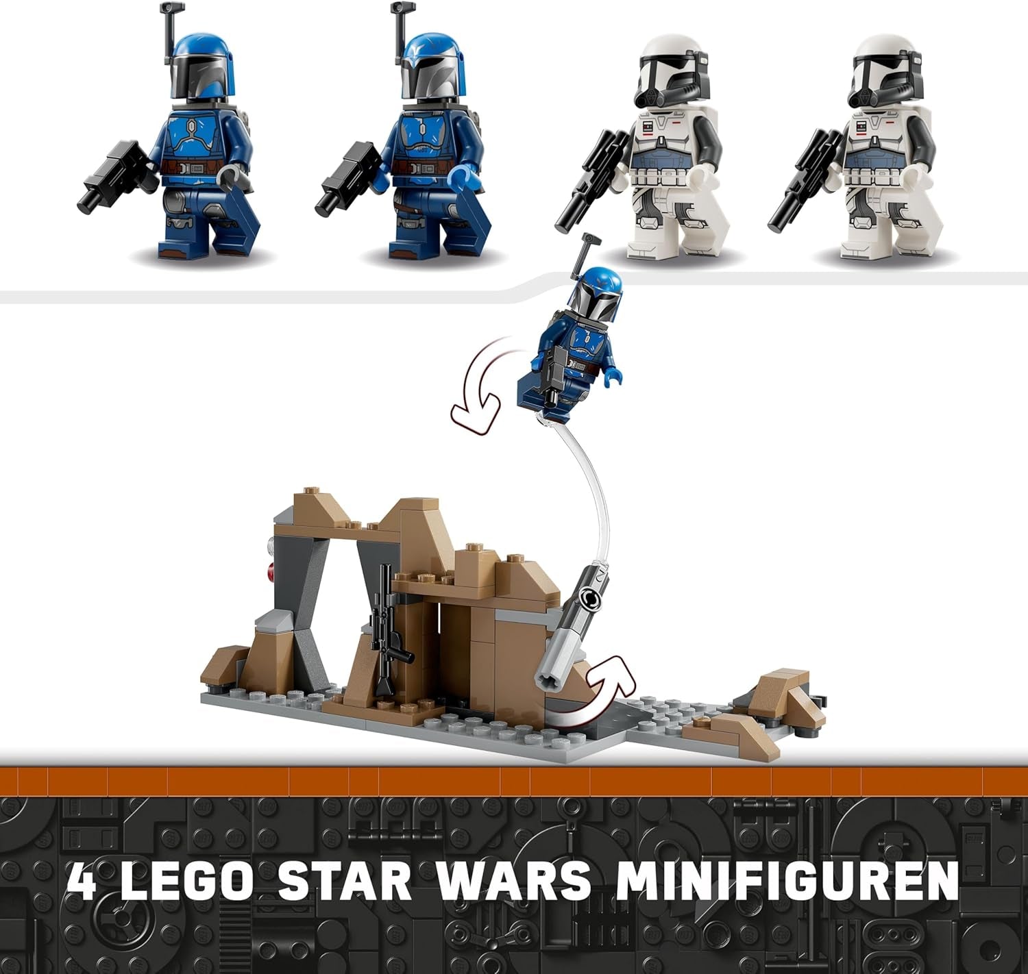 LEGO Star Wars: The Mandalorian Hinterhalt auf Mandalore Battle Pack, Abenteuer-Bauspielzeug für Kinder, Action-Spielset zum Sammeln, Geschenkidee für Jungen und Mädchen 75373