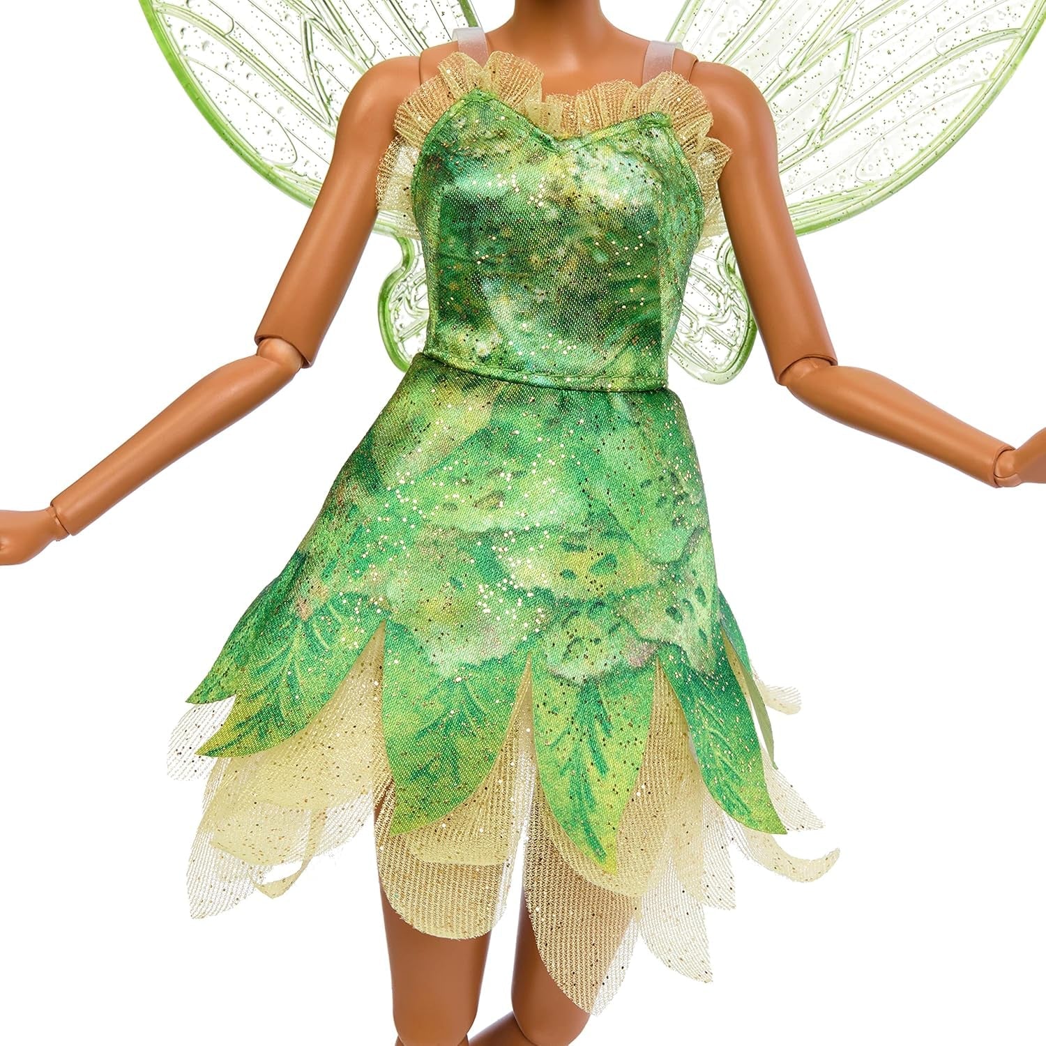 DISNEY Peter Pan & Wendy Tinker Bell Feenpuppe mit beweglichen Flügeln und grünem Kleid, inspiriert vom Film, Geschenk für Kinder zum Nachspielen von Szenen oder eigenen Abenteuern, HNY37