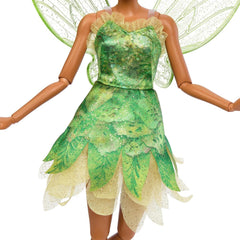 DISNEY Peter Pan & Wendy Tinker Bell Feenpuppe mit beweglichen Flügeln und grünem Kleid, inspiriert vom Film, Geschenk für Kinder zum Nachspielen von Szenen oder eigenen Abenteuern, HNY37