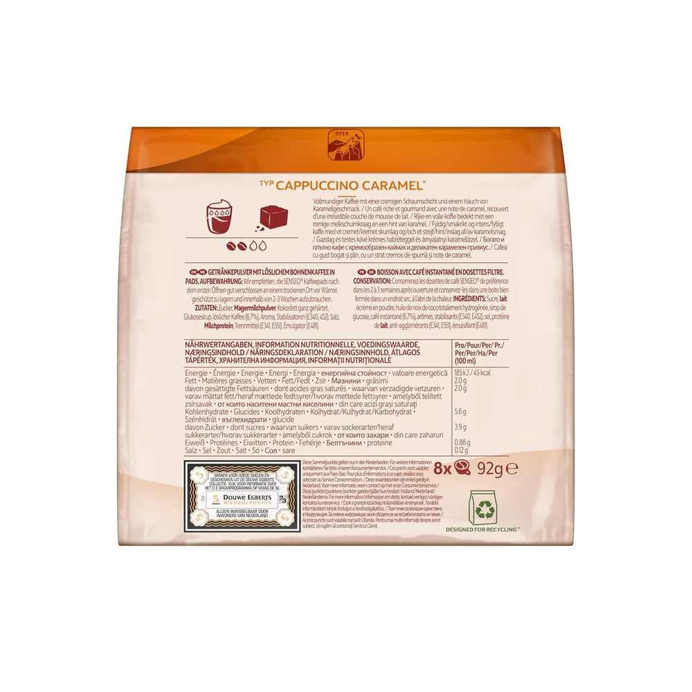 Senseo Pads Cappuccino Caramel, 5 x 8 Getränke, 40 Kaffeepads