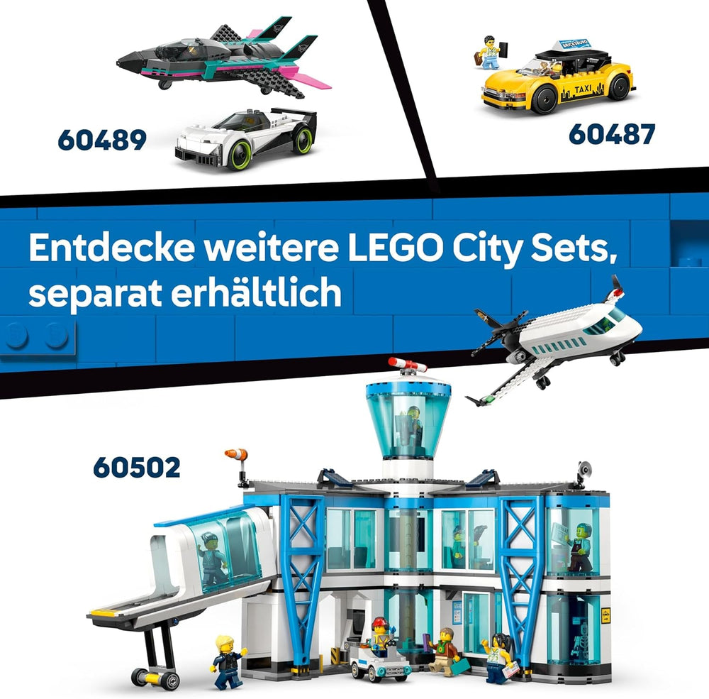 LEGO City Flughafenlöschfahrzeug - Spielzeug Einsatzfahrzeug - Modellbau mit 4 Feuerwehr Minifiguren - Geburtstagsgeschenk für Jungen ab 7 Jahren und Technikfans - 60499