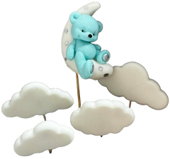 Set 5 decoratiuni comestibile din zahar, Ursulet Decoratiuni din Pasta de Zahar Naty Shop