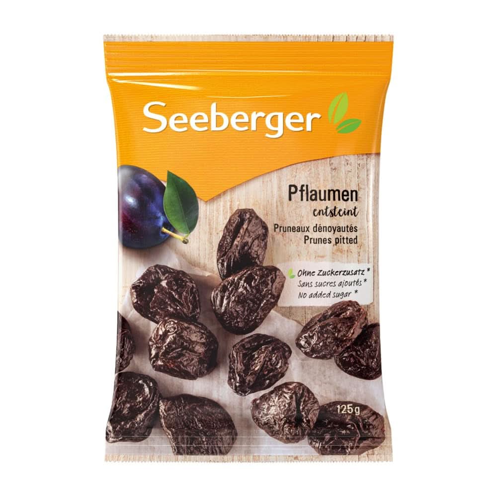 Seeberger, prune uscate foarte mari și gustoase de cea mai bună calitate - foarte dulci și aromate, 13 x 125 grame Produse deshidratate Naty Shop 13 x 125 grame