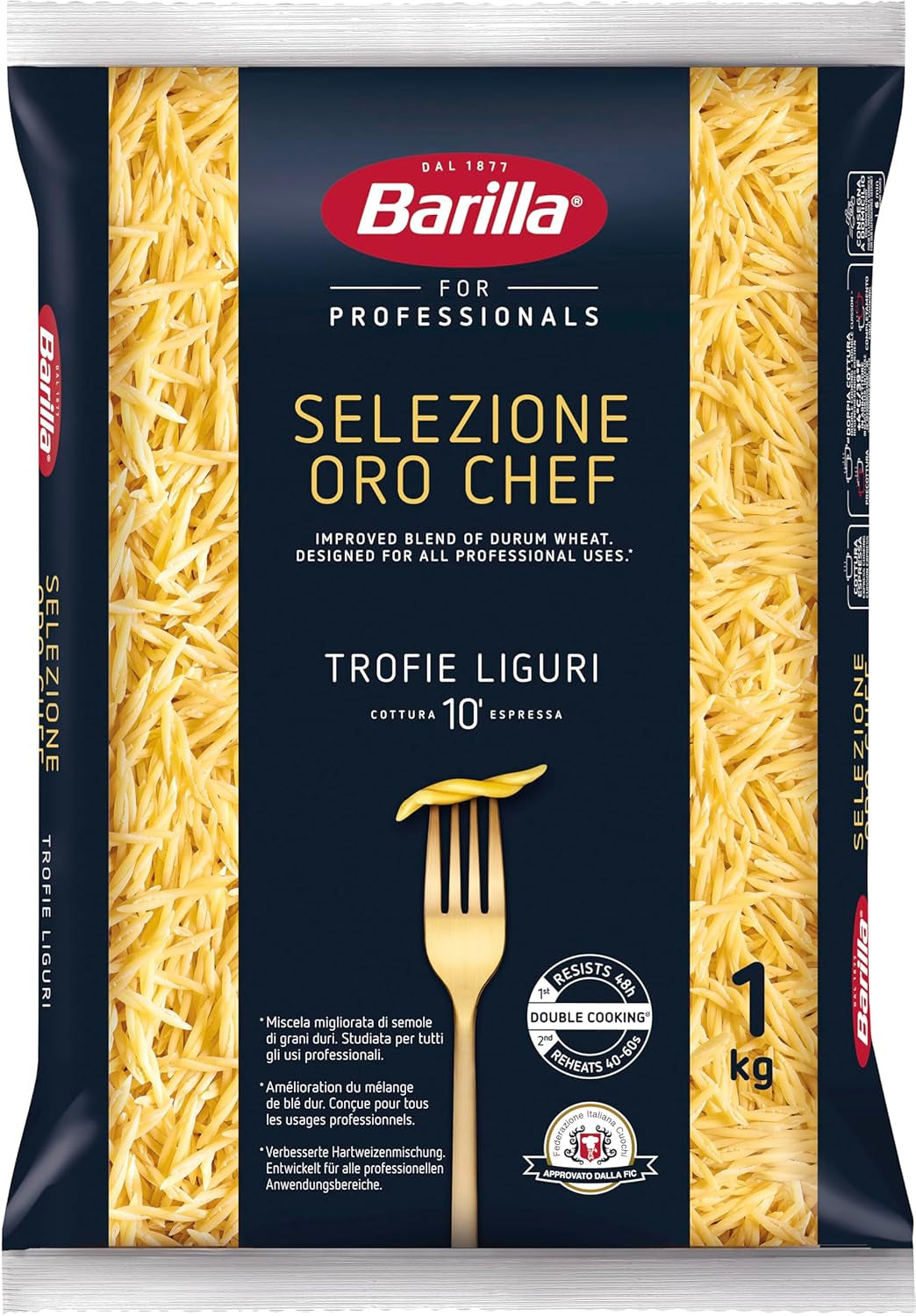 Paste Barilla Selezione Oro Chef Trofie Liguri, 1kg