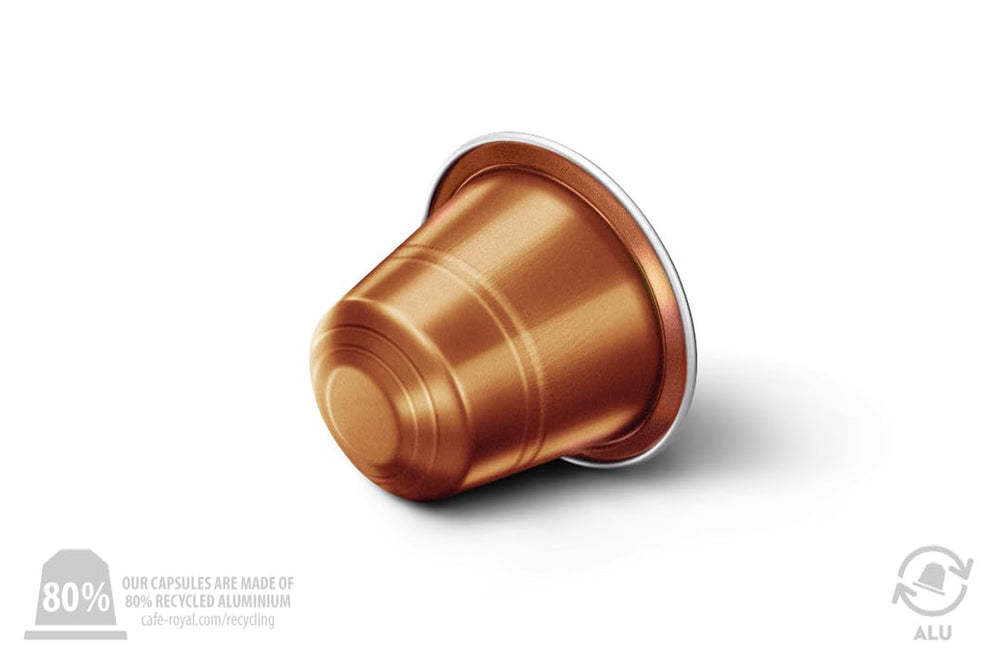 Café Royal Caramel Flavoured Kaffee – Nespresso®-kompatible Kaffeekapseln, cremig, helle Röstung, 100 % Arabica, Rainforest Alliance, 100 Kapseln