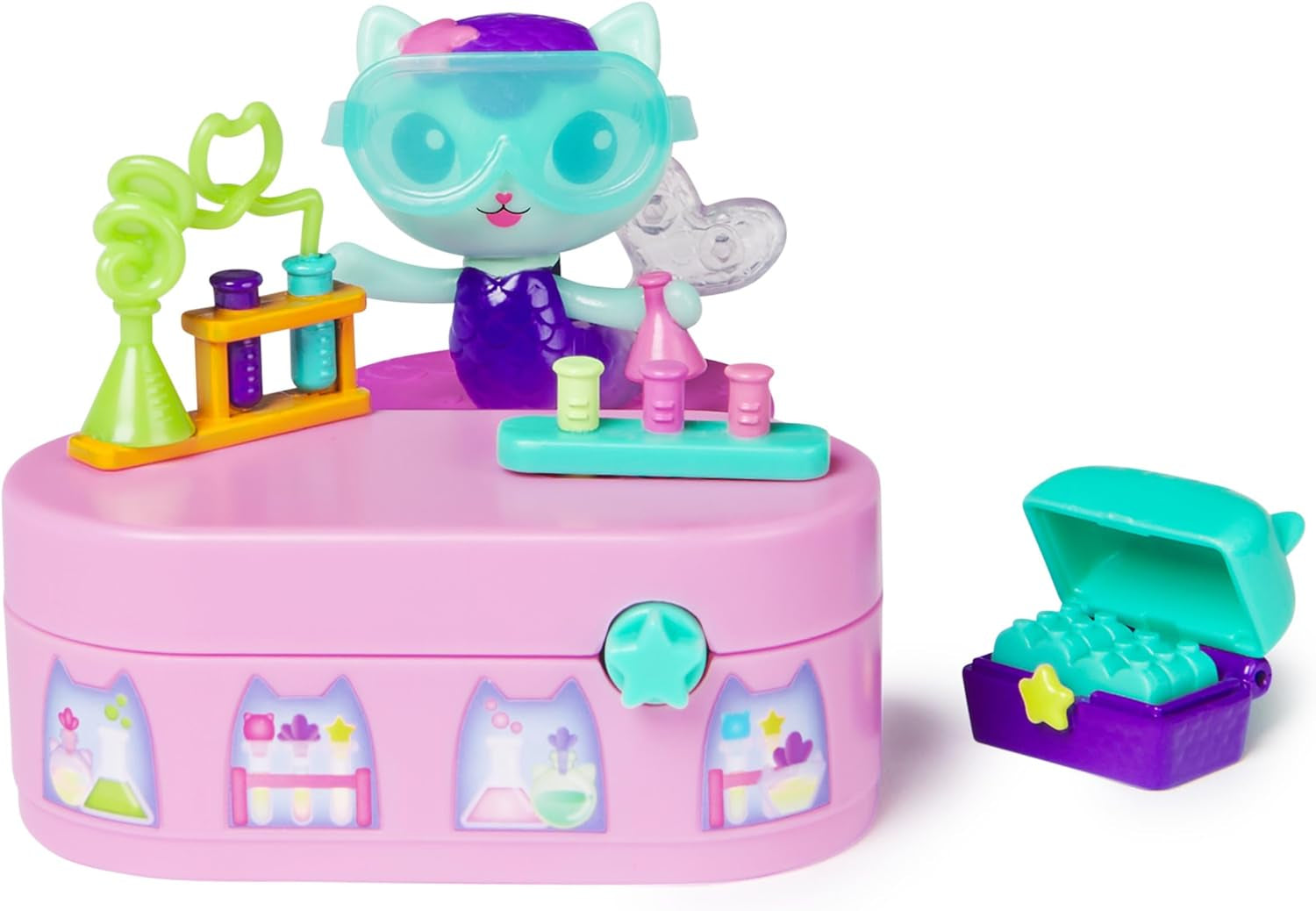 Gabby™S Dollhouse, Bobble Kitty Furniture Pack Of Meerkats, figură de pisică cu mobilier și accesorii pentru casa de păpuși, de la 3 ani Casute de papusi Naty Shop Titlu implicit