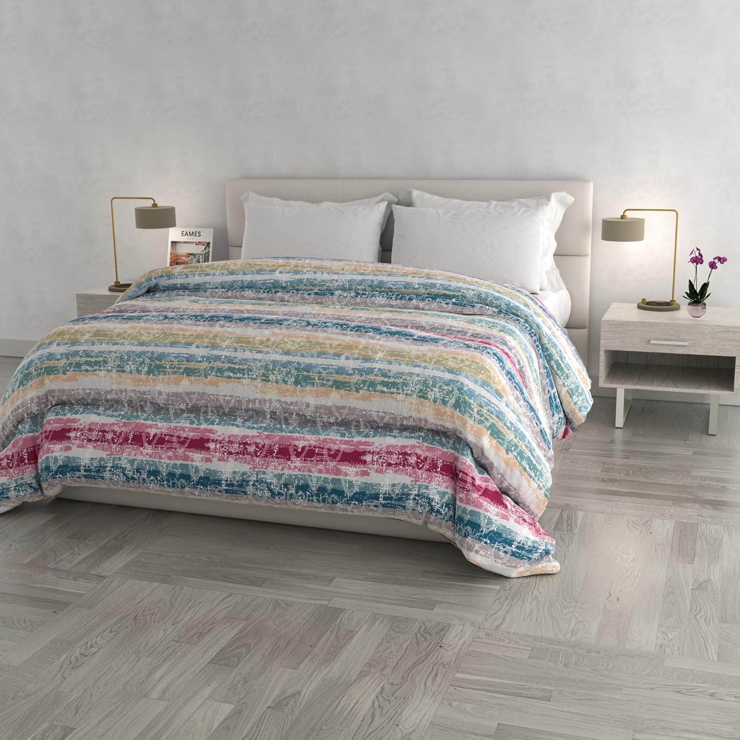 Cuvertură de iarnă la modă, Florența, 260X260Cm Plapumi si pilote Naty Shop Linii de iubire 260X260Cm