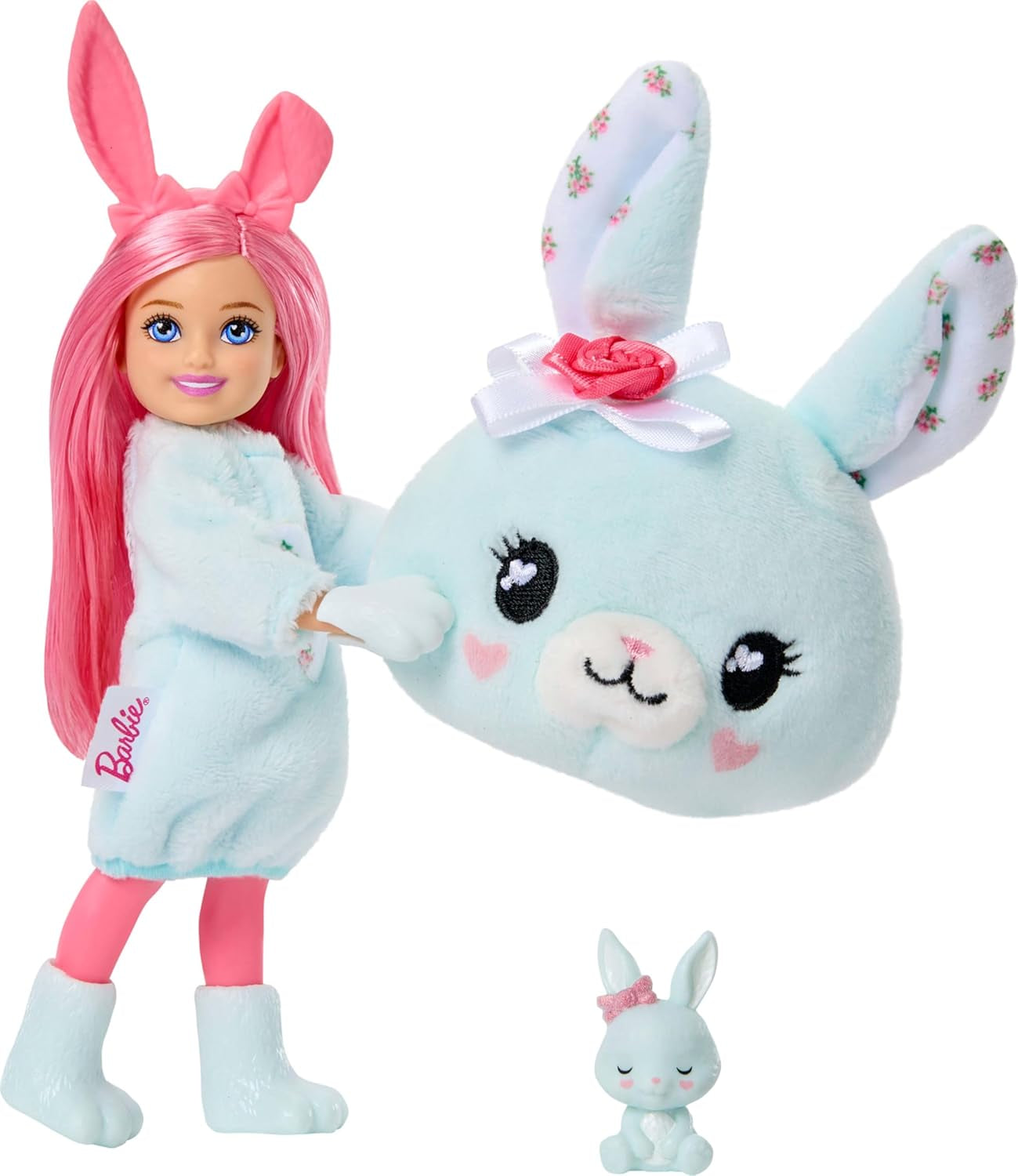 Barbie Cutie Reveal Glücksbärchis kleine Chelsea-Puppe und Zubehör, Serie 2 mit Plüschkostüm und 6 Überraschungen, einschließlich Farbwechsel (Stile können abweichen.), JMW63