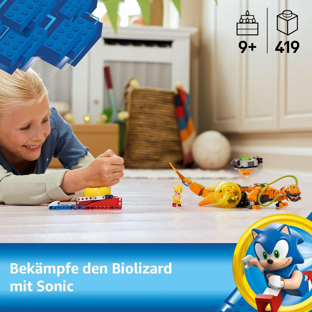 LEGO Sonic the Hedgehog Super Shadow vs. Biolizard, Gamer Spielzeug, Geschenk für Jungen und Mädchen, Spielset zum Sammeln für Kinder und Fans von Videospielen, mit Figuren der Charaktere 77003