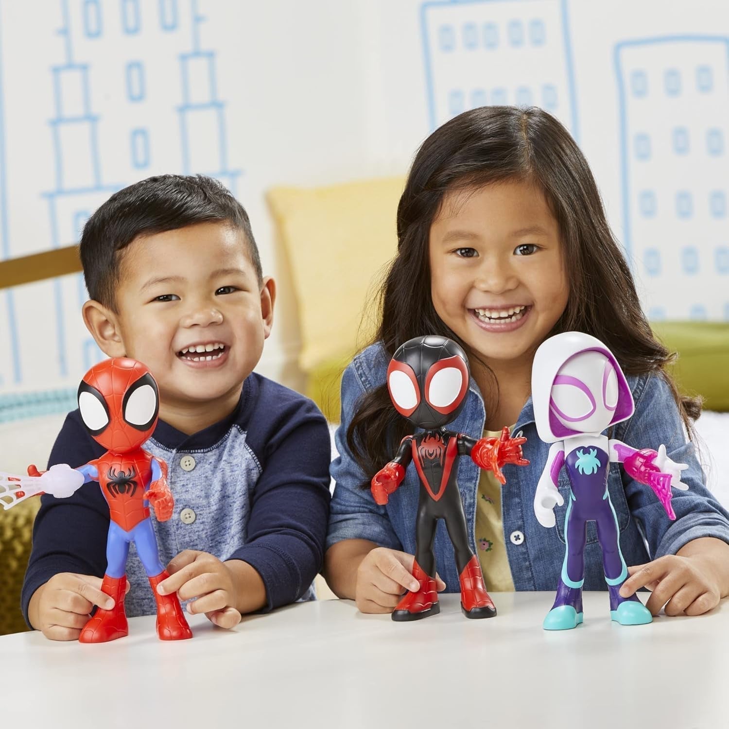 Marvel Spidey and His Amazing Friends Supersized Hero 22.5-Cm Action Figures 3-Pack Action figures Naty Shop