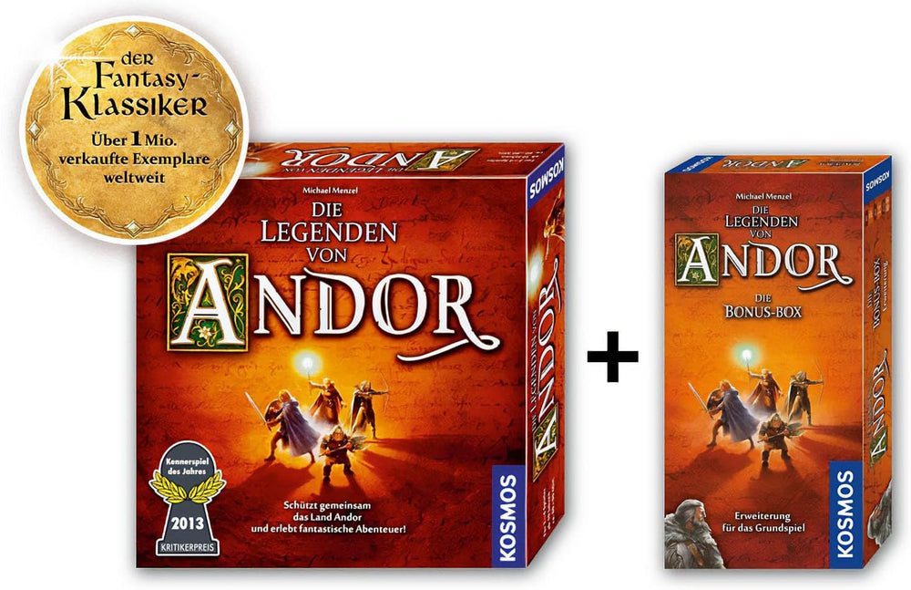 Kosmos 684358 Andor - Cutia Bonus, o expansiune variată pentru clasicul fantasy Legendele din Andor, pentru vârste de la 10 ani în sus