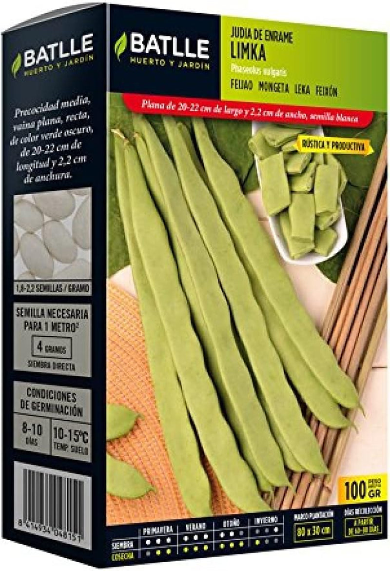Batlle Gemüsesamen - Stangenbohne Garrofo (100G) Bohnenkerne